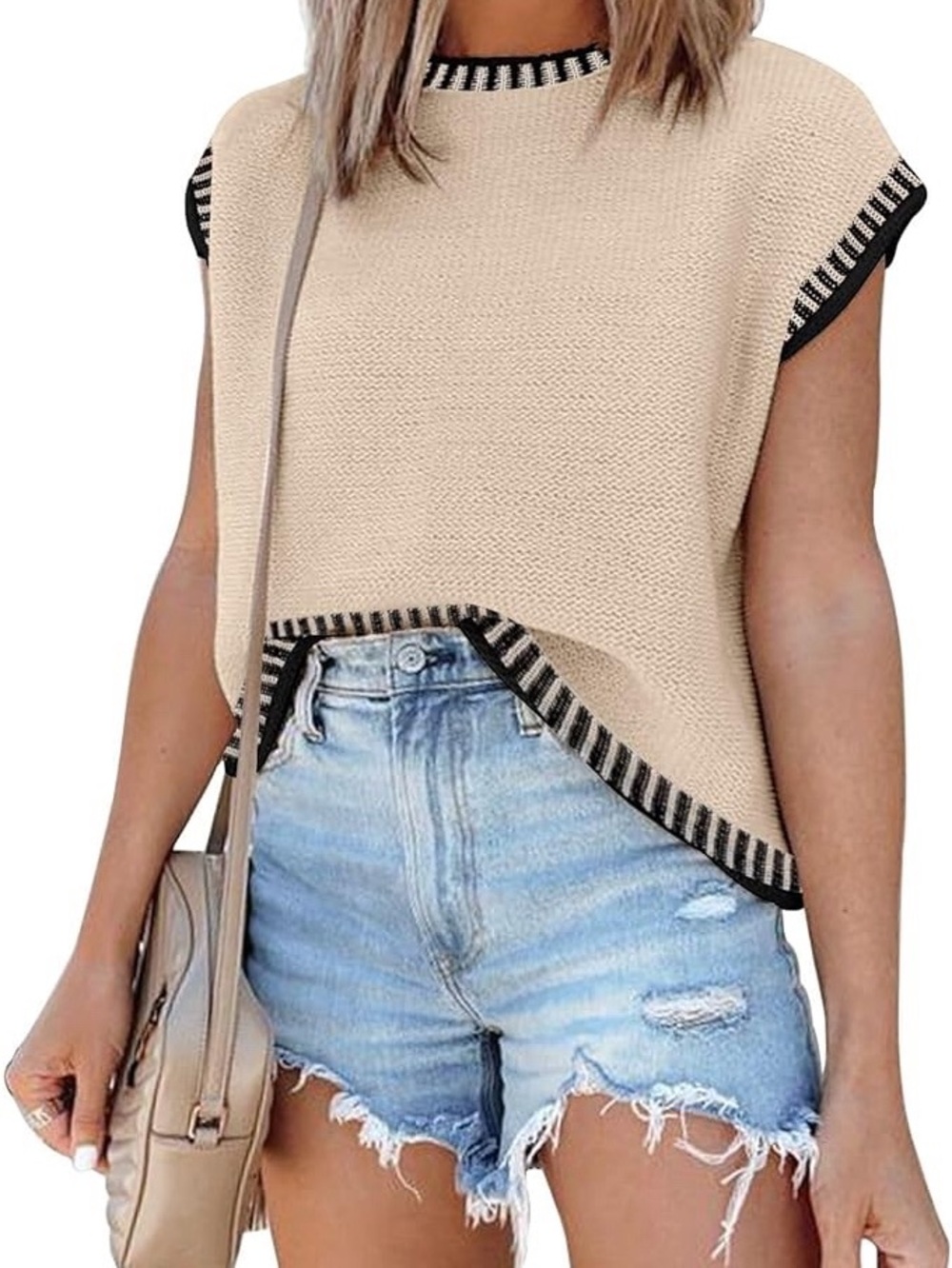 Disamer (Amazon) Cap Sleeve Knit Sweater Top